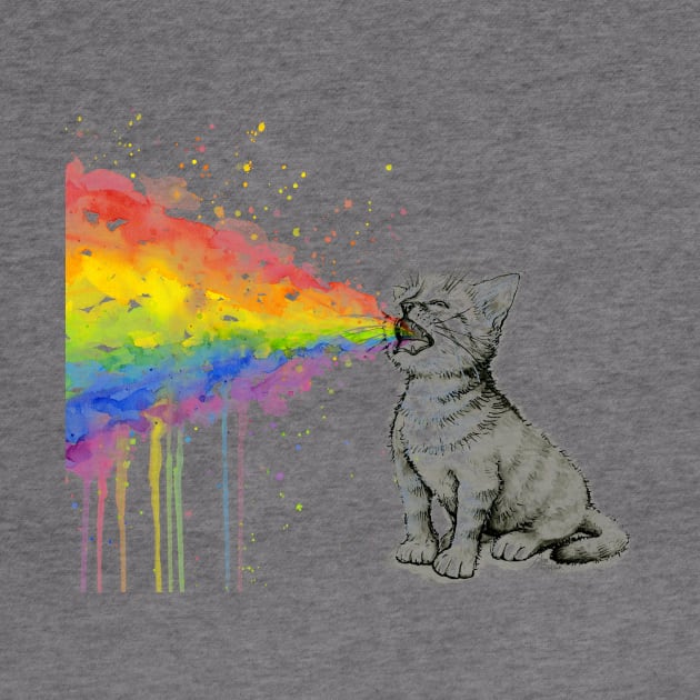 Kitten Puking Rainbow by Olechka